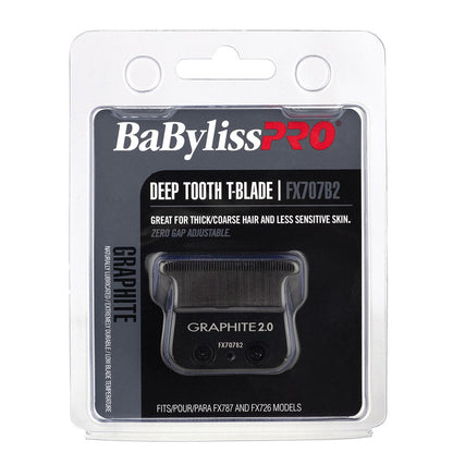 Babyliss Pro Replacement Graphite T-Blade 2.0Mm Deep Tooth - FX707B2