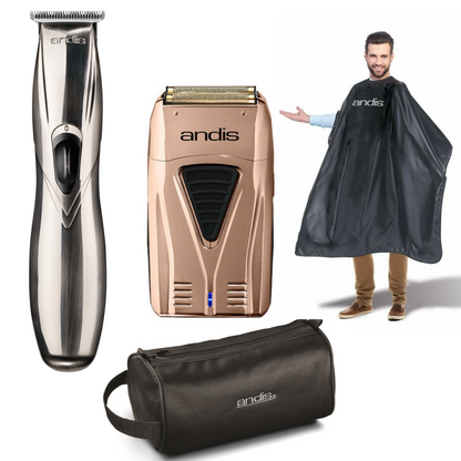 ANDIS Combo Hair Clipper Set - Slimline Pro GTX & TS2 Profoil Plus Shaver