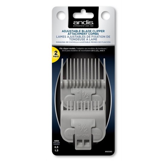 ANDIS Clip on Replacement Comb Set #0.5 & #1.5 - 2pcs - Clipper And Trimmer Accessories