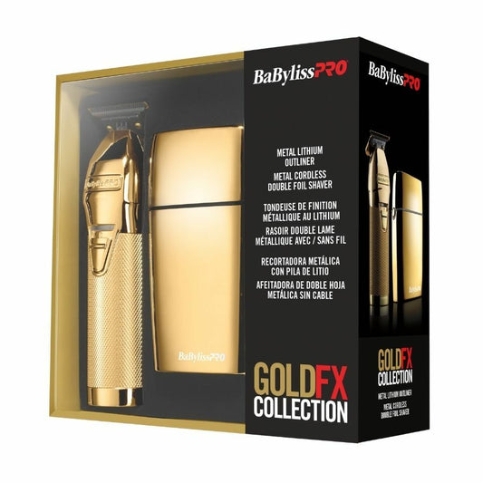 BaBylissPRO Electric Shaver Cordless Gold Hair Trimmer Double