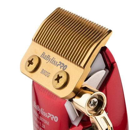 BaByliss Pro REDFX Lithium Red/Gold Barber Hair Clipper/BabylissPro Trimmer