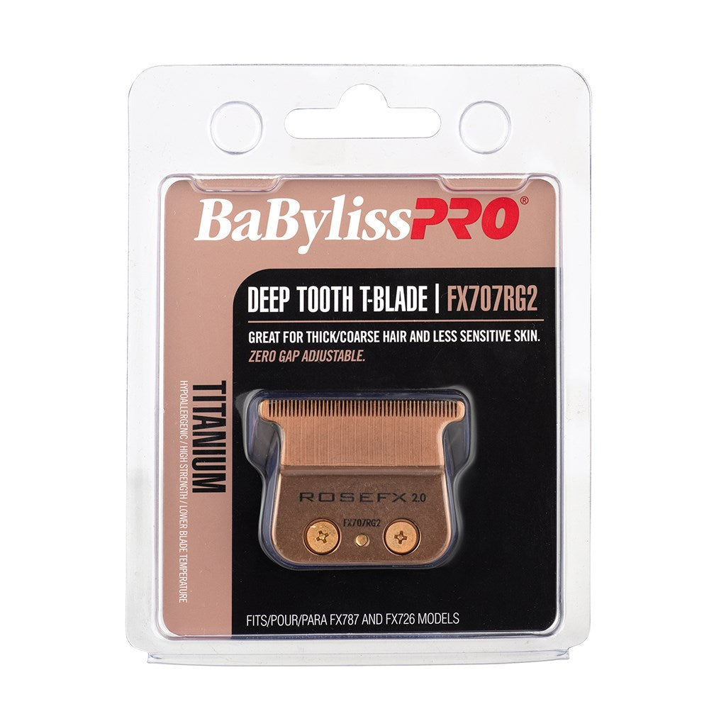 Babyliss Pro Replacement Rosefx T-Blade 2.0Mm Deep Tooth - FX707RG2